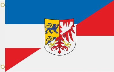 Fahne Flagge Schleswig-Holstein-Brandenburg Hissflagge 90 x 150 cm