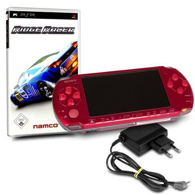 Original Sony PlayStation Portable - PSP 3004 Silm & Lite Konsole in ROT / RED ...