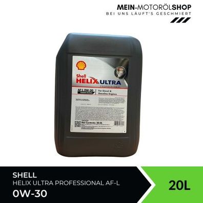 Shell Helix Ultra Professional AF-L 0W-30 20 Liter