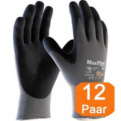 MaxiFlex Arbeitshandschuhe Montagehandschuhe Silikonfrei Handschuhe 12-Paar