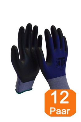 TEUTO® Palm-Fit Light dunkelblau, Arbeitshandschuhe, EN 388 Handschuhe - 12 Paar