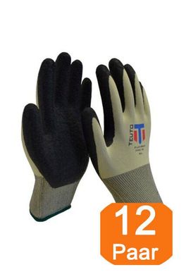 TEUTO® Flexi Grip Arbeitshandschuhe, Latex, EN 388, Handschuhe - 12 Paar