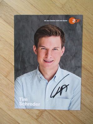 ZDF Logo Fernsehmoderator Tim Schreder - handsigniertes Autogramm!!