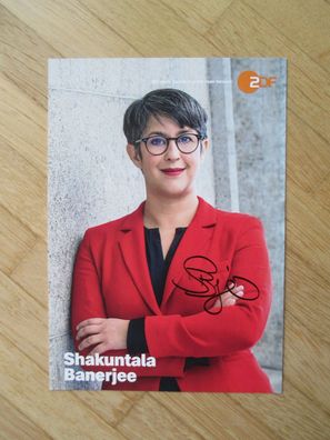 ZDF Fernsehmoderatorin Shakuntala Banerjee - handsigniertes Autogramm!!