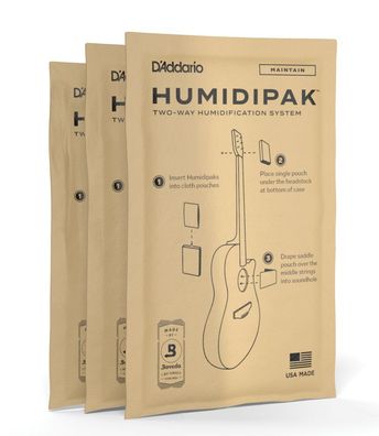 D'Addario PW-HPRP-03 - Ersatzpacks für Humidipack - 3 Stück