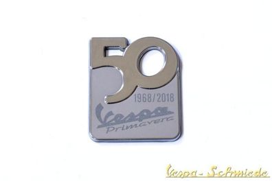 VESPA Aufkleber Gepäckfach "50 Jahre Primavera" Emblem Sticker 125 Handschuhfach