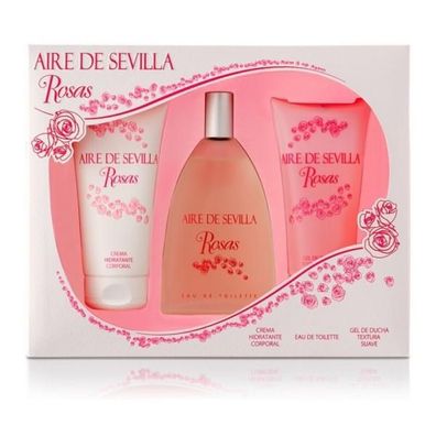 Set mit Damenparfüm Agua Rosas Aire Sevilla (3 pcs) (3 pcs)