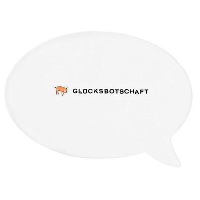 Porzellanbotschaften Schild Sprechblase "Glücksbotschaft"