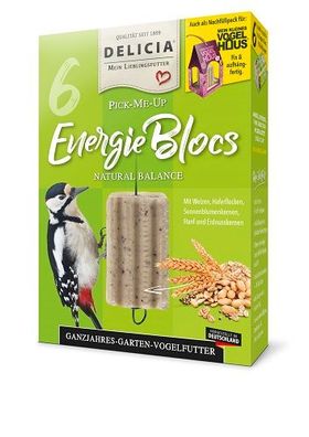Delicia Pick-me-up Energie Blocs mit Aufhänger Vogelfutter 6 Stck