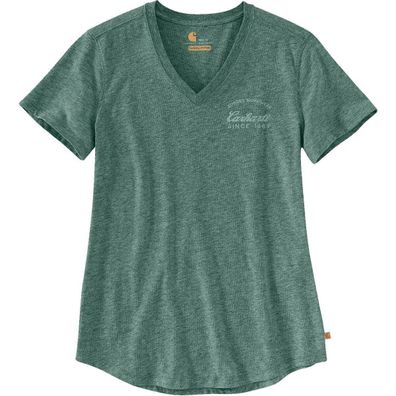 carhartt Lockhart Graphic Damen T-Shirt - Musk Green Heather 104 M