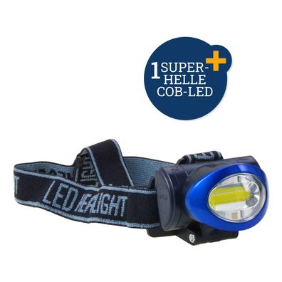 Filmer 36158 LED Stirnlampe 3W COB mit 3 Funktionen