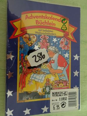 älterer Korsch Adventskalender Büchlein Weihnachtslieder 6 Seiten 17x11cm ... RAR !