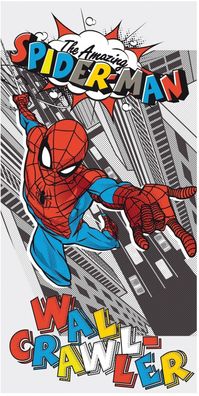 Marvel Spiderman weiss Handtuch Badehandtuch Strandtuch 70 x 140 cm Baumwolle 100%