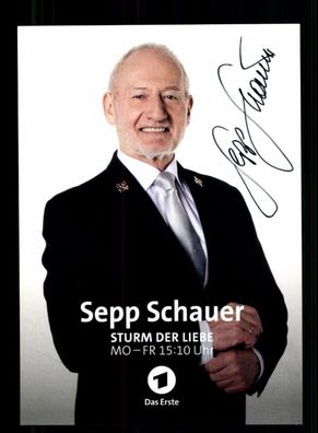 Sepp Schauer Sturm der Liebe Autogrammkarte Original Signiert ## BC 198051