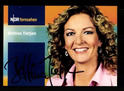 Bettina Tietjen NDR Autogrammkarte Original Signiert ## BC 198279