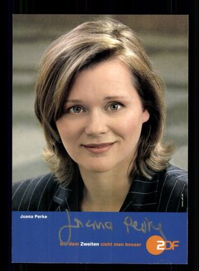 Juana Perke ZDF Autogrammkarte Original Signiert ## BC 198336