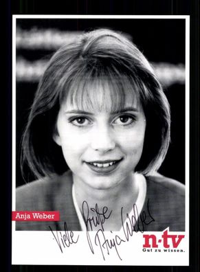Anja Weber NTV Autogrammkarte Original Signiert ## BC 198351