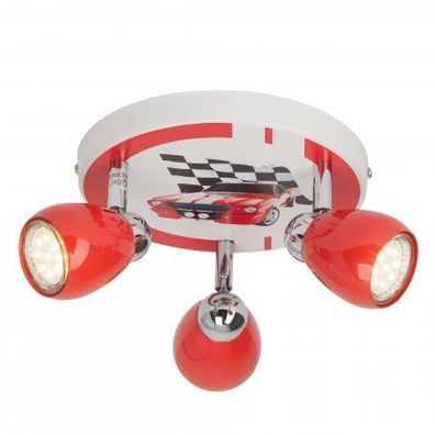 Brilliant Leuchten No. G56134-71 LED Spotrondell Racing 3-flg GU10 rot weiß