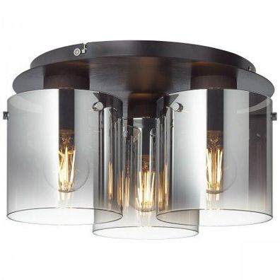 Brilliant Leuchten No. 75593-20 LED Deckenleuchte Beth 3-flg Kaffee Rauchglas