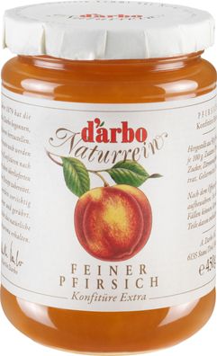 Food-United DARBO Konfitüre Extra Naturrein Pfirsichkonfitüre fein 450 Glas