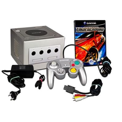 Nintendo Gamecube Konsole in Silber + original Controller + Need For Speed Undergr...