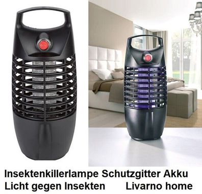 Insektenkillerlampe Schutzgitter Akku Licht gegen Insekten Livarno home Neuwert. OVP