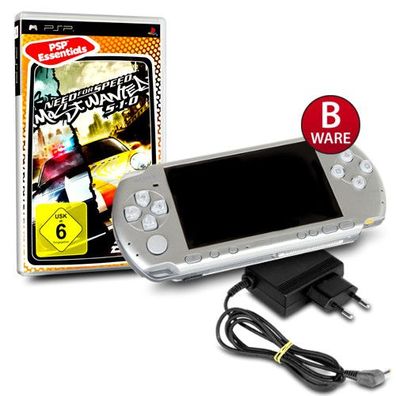 Original Sony PlayStation Portable - PSP 3004 Silm & Lite Konsole in SILBER / ...