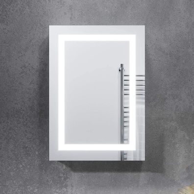 LED Spiegelschrank Badspiegel inkl Kippschalter 3 Fächer Edelstahl Beschlagfrei