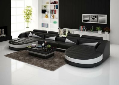 Ledersofa Ecksofa Sofa Couch Polster Wohnlandschaft Leder Sofas Garnitur U Form