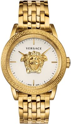Versace VERD00318 Palazzo Empire weiss gold Edelstahl Armband Uhr Herren NEU