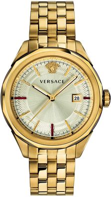 Versace VERA00618 Glaze silber gold Edelstahl Armband Uhr Herren NEU
