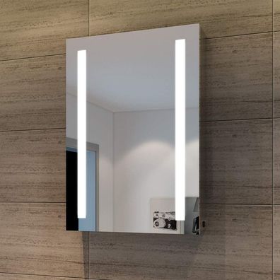 LED Spiegelschrank Badspiegel inkl Kippschalter 3 Fächer Beschlagfrei Edelstahl