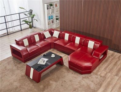 Sofa Sitz Eck Garnitur Polster Ecke Couch Design Couch Luxus Couchen Leder Neu