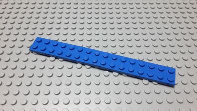Lego 1 Platte Flach 2x16 blau Nummer 4282