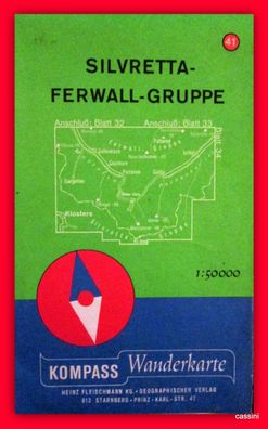 Kompass Wanderkarte Silvretta - Ferwall - Gruppe