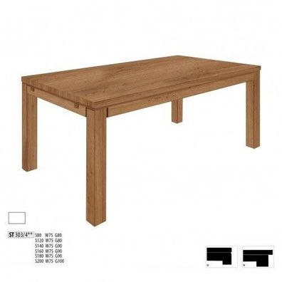 Tisch Holz Tische 200x100cm Holz Esstische Konferenz Massivholz Echte Eiche Neu