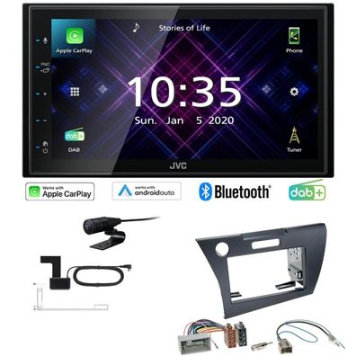 JVC Autoradio Apple CarPlay Android Auto DAB+ für Honda CR-Z ab 2010 schwarz