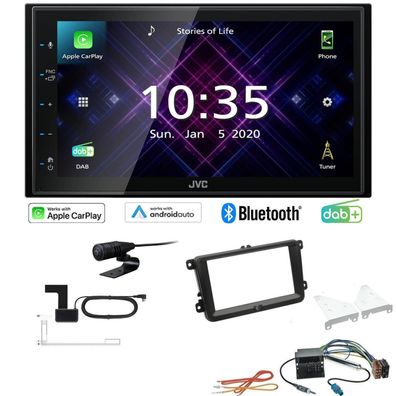 JVC Autoradio Apple CarPlay Android Auto DAB+ für Skoda Praktik ohne Canbus