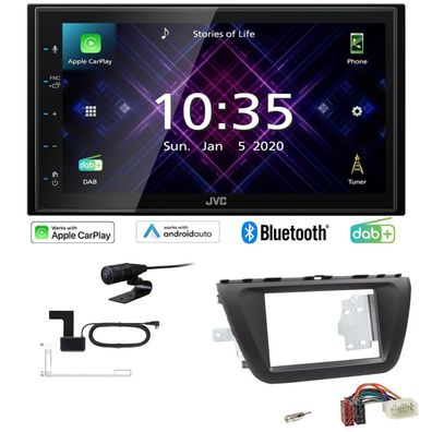 JVC Autoradio Apple CarPlay Android DAB+ für Suzuki SX4 S-Cross ab 2013 schwarz