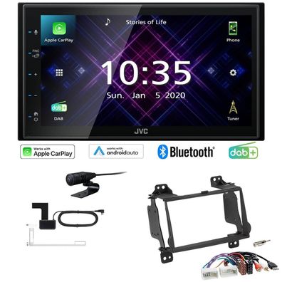 JVC Autoradio Apple CarPlay DAB+ für Hyundai H-1 Cargo und Travel Rubbertouch