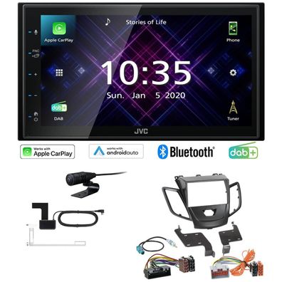 JVC Autoradio Apple CarPlay Android Auto DAB+ für Ford Fiesta ohne Display