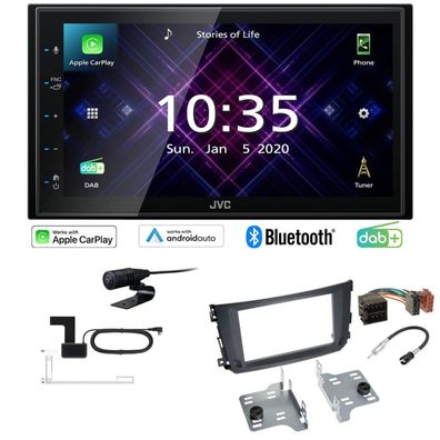 JVC Autoradio Apple CarPlay Android Auto DAB+ für Smart ForTwo 2010-2015 schwarz
