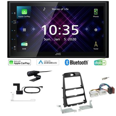 JVC Autoradio Apple CarPlay Android DAB+ für Hyundai Genesis 2010-2013 schwarz
