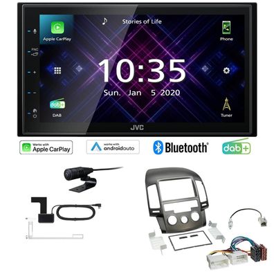 JVC Radio Apple CarPlay Android DAB+ für Hyundai i30 2008-2012 manuelle Klima