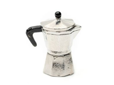 Puppenstube Zubehör Espresso Kanne Mokka Kaffeekanne Puppenhaus Kaffemaschine