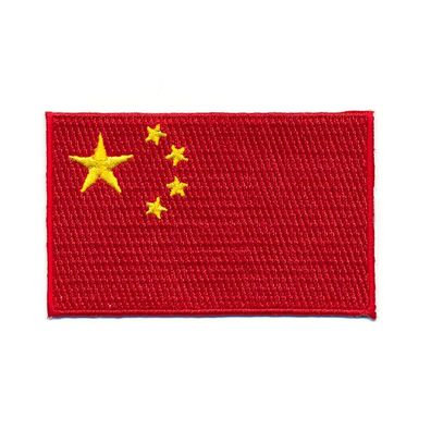 30 x 20 mm Volksrepublik China Flagge Mao Peking Aufbügler Aufnäher 1093 Mini