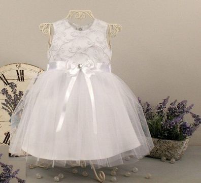 Taufkleid Festkleid Taufgewand Kleid Taufe Hochzeit Babykleid (Nr. Kn7) neu