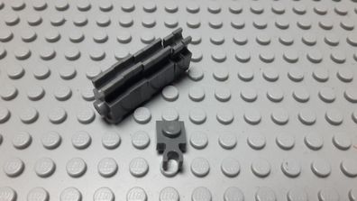 Lego 10 Platten 1x1 mit Clip Neudunkelgrau Nummer 4085b