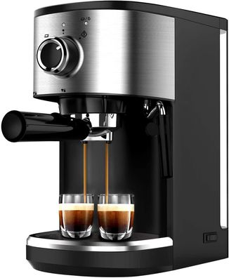 Bonsenkitchen Espressomaschine mit Siebträgerhalter, 1450 W Hochleistungs-Kaffee
