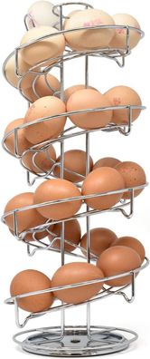 Joejis Eierbehälter in Chrom Eierkorb Eierspirale Eierhalter Eieraufbewahrung